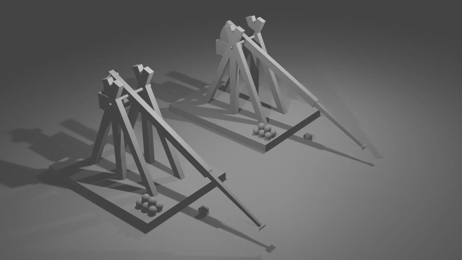 Medieval Trebuchet  Free 3D model_0