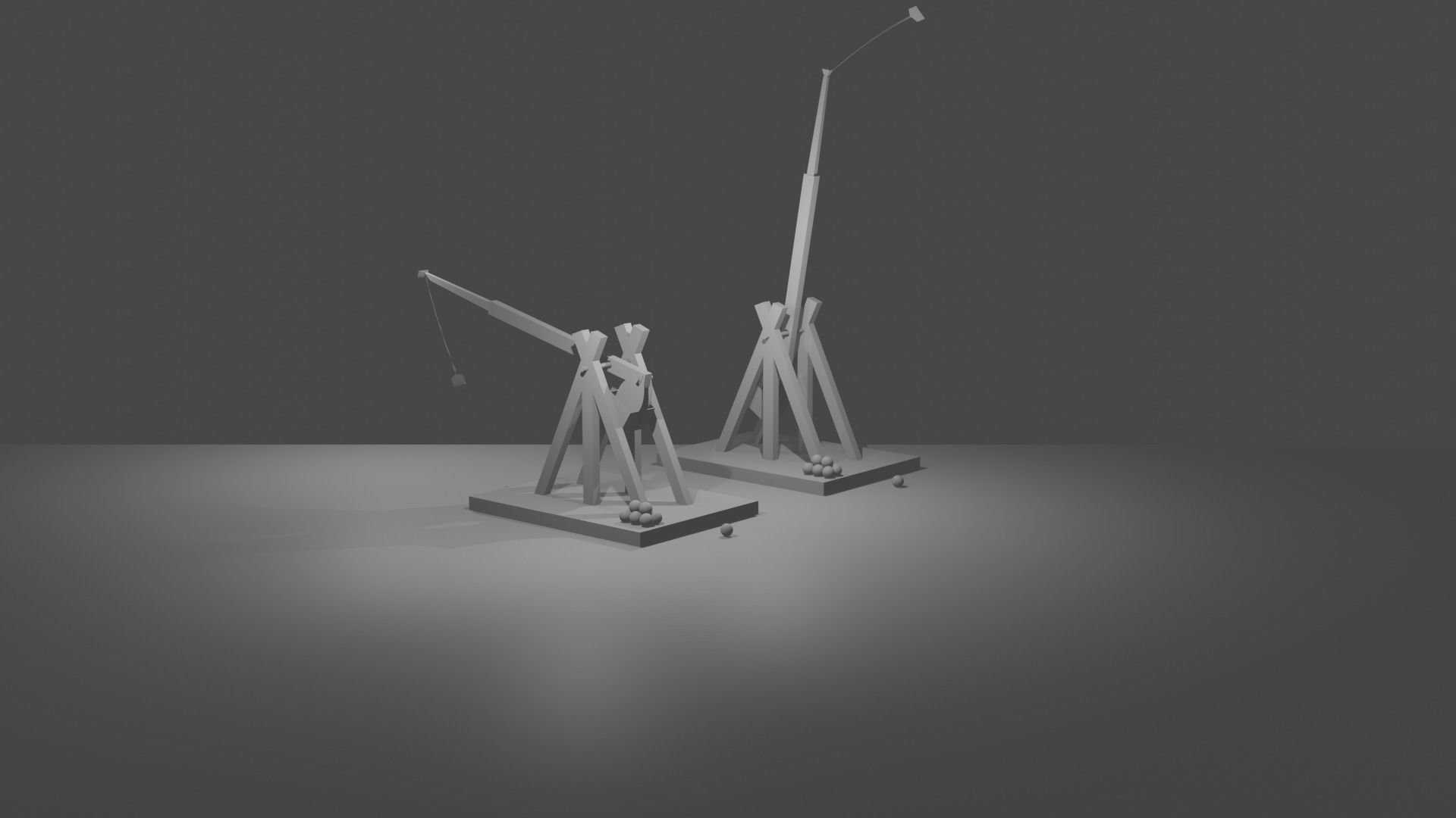Medieval Trebuchet  Free 3D model_2