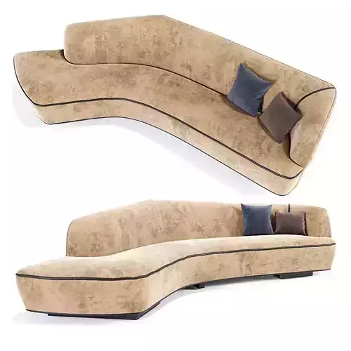 korduda Long Curved Sofa 