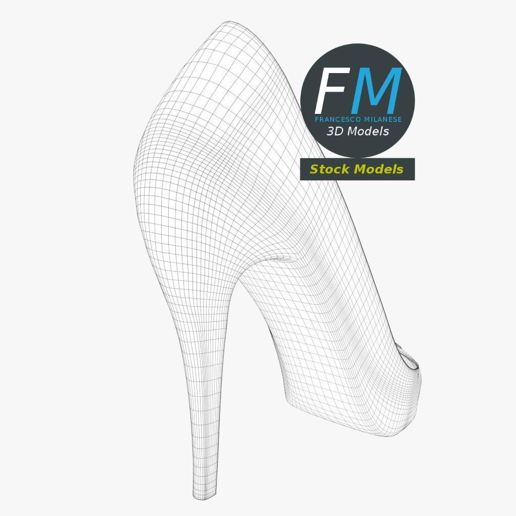 Cinderella shoe 3D model_8