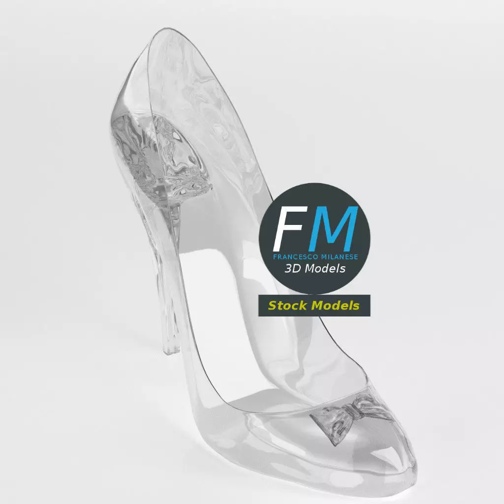 Cinderella shoe 3D model_0