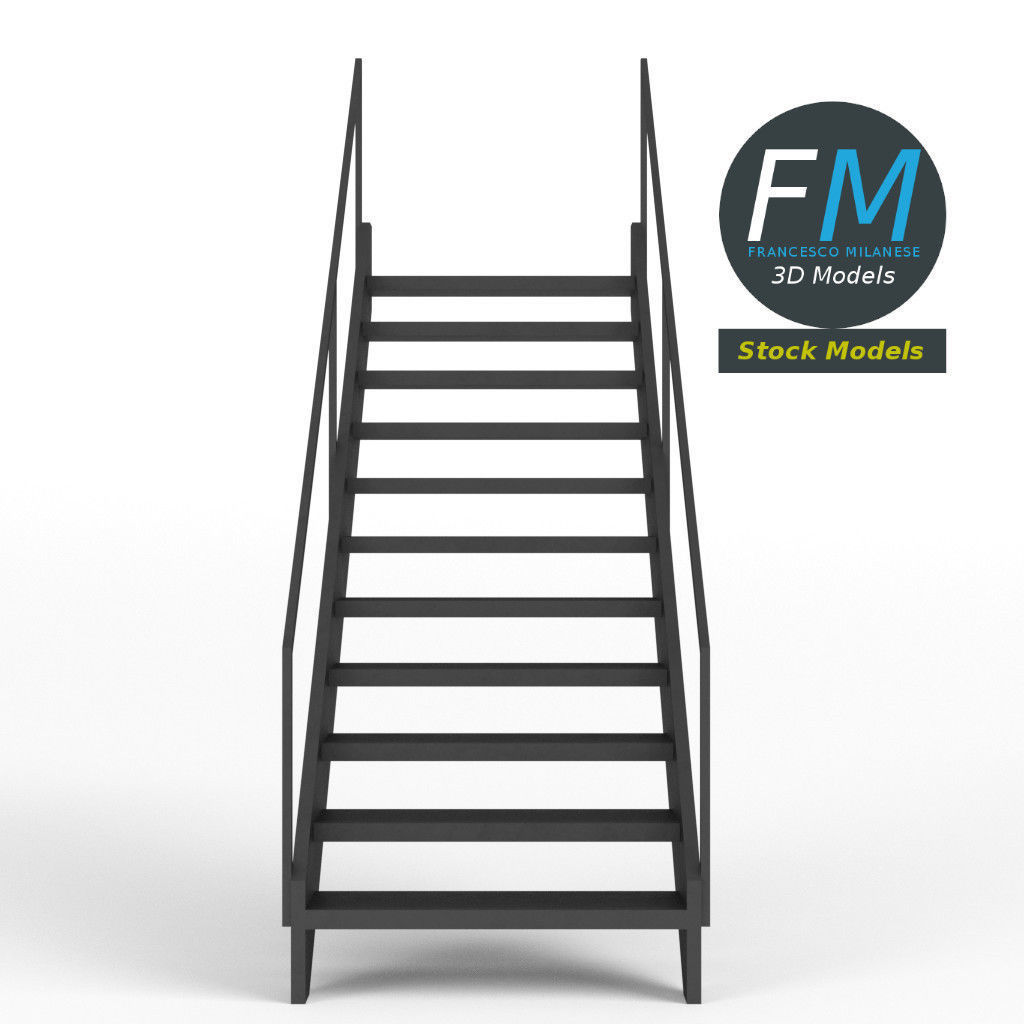 Stairs 2 3D model_3