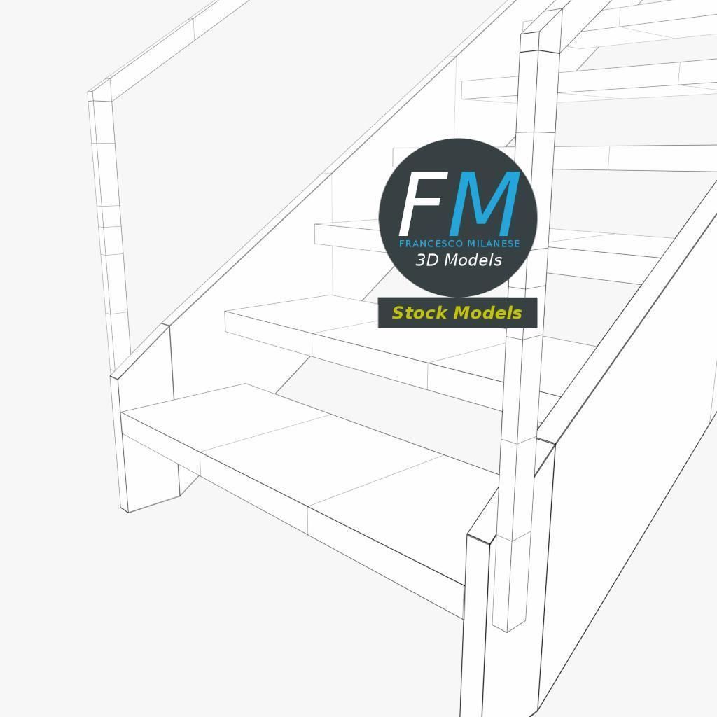 Stairs 2 3D model_8