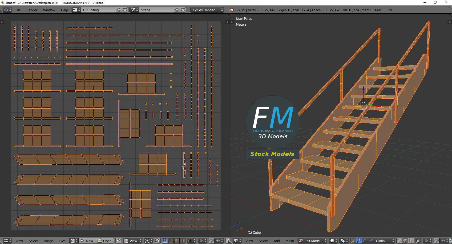 Stairs 2 3D model_10