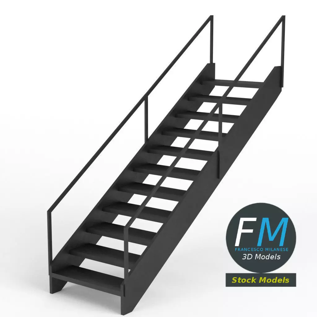 Stairs 2 3D model_0