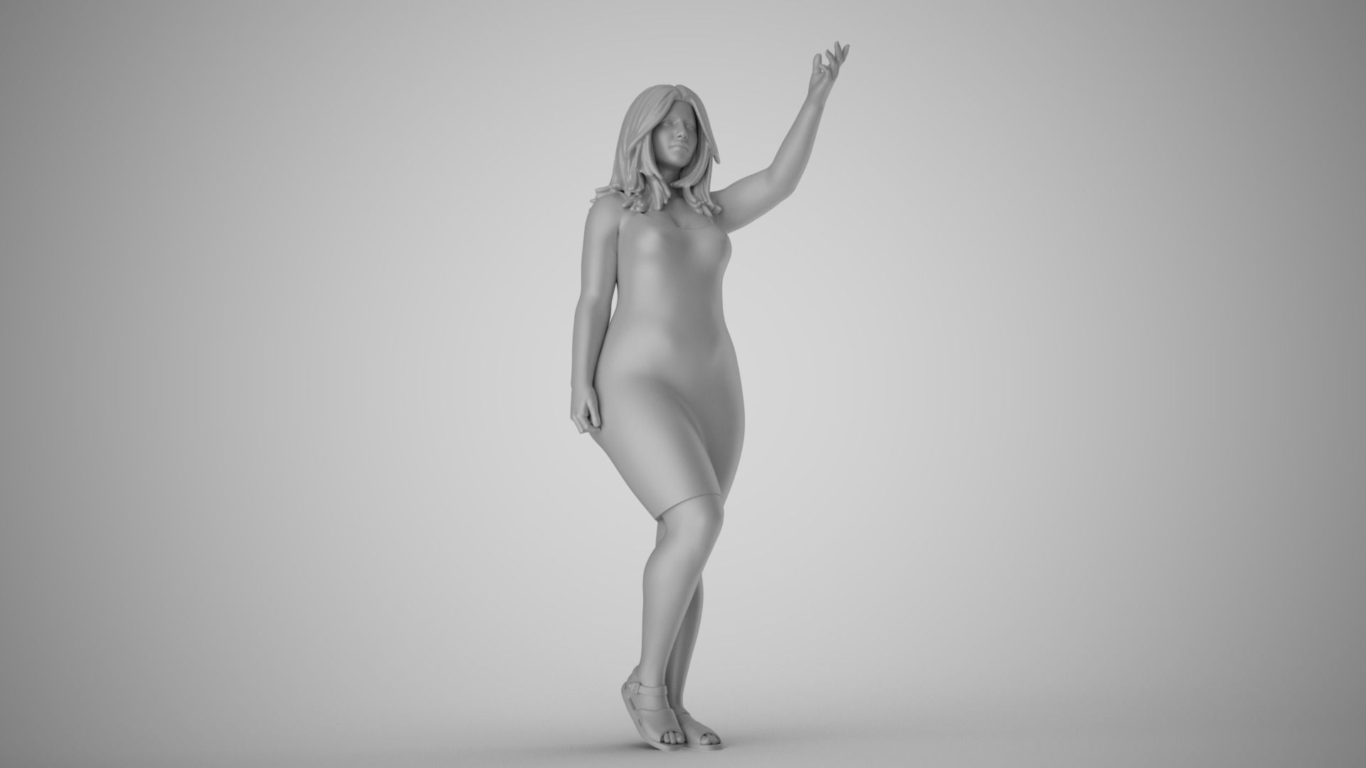 Ignored Woman 3D print model_2