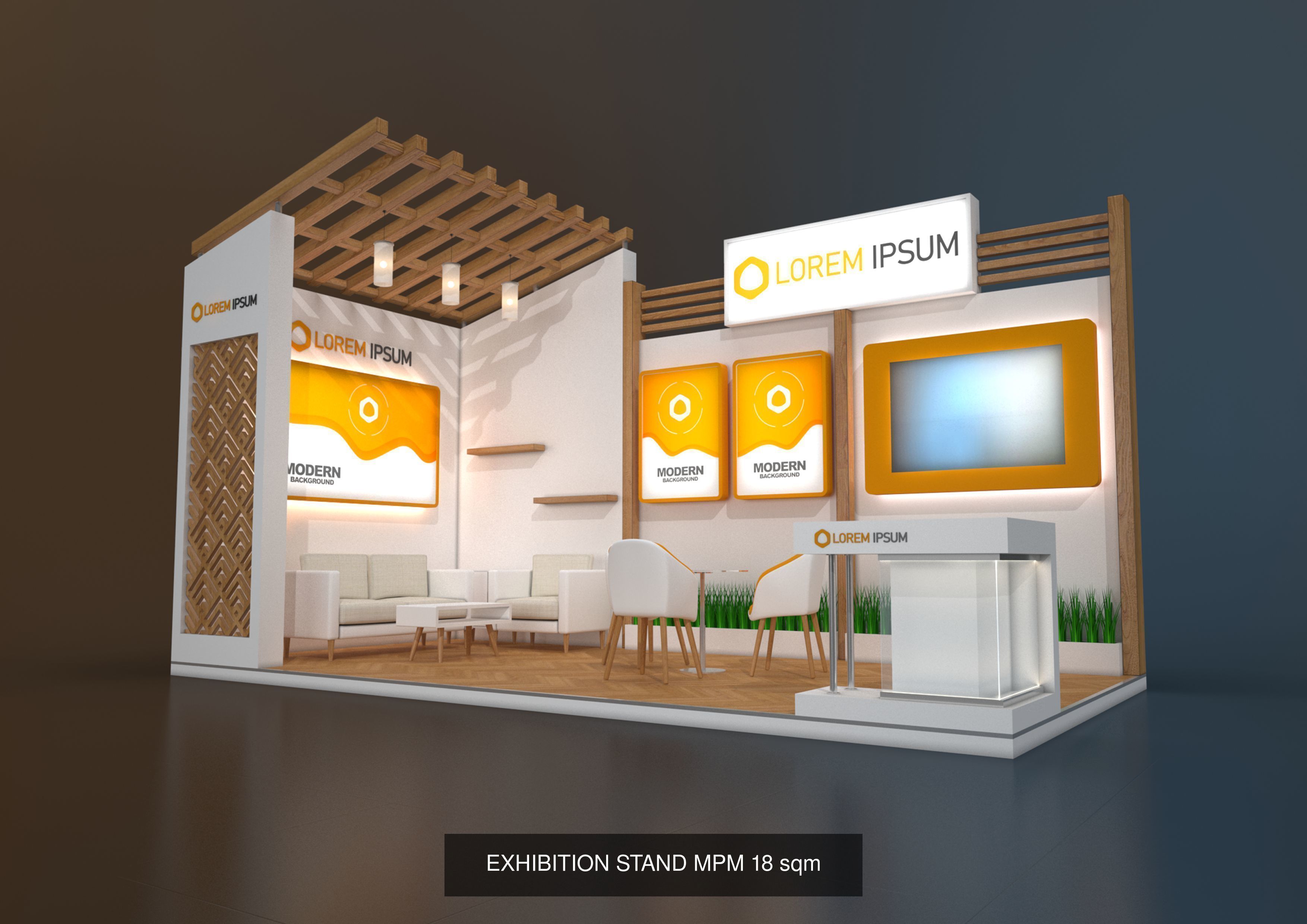 EXHIBITION STAND PACKAGE 01 3D Model Collection_6