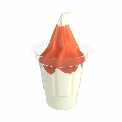 Basic Sundae 3d Model Chocolate Strawberry Caramel 3D model 6
