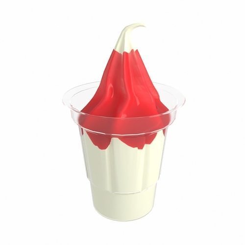 Basic Sundae 3d Model Chocolate Strawberry Caramel 3D model 4