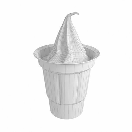 Basic Sundae 3d Model Chocolate Strawberry Caramel 3D model 7