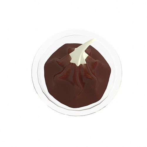 Basic Sundae 3d Model Chocolate Strawberry Caramel 3D model 3