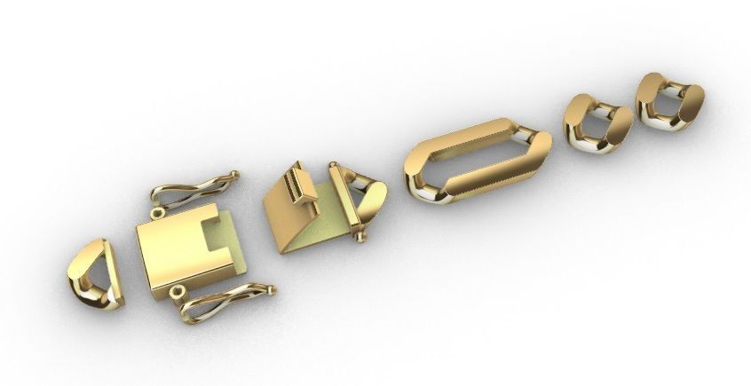 FIGARO LINK CHAIN FOR BRACELET OR NECKLACE 7 MM 3D print model_6