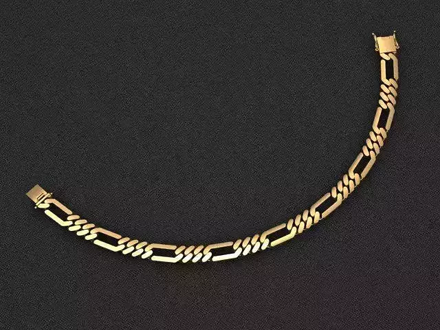 FIGARO LINK CHAIN FOR BRACELET OR NECKLACE 7 MM 3D print model