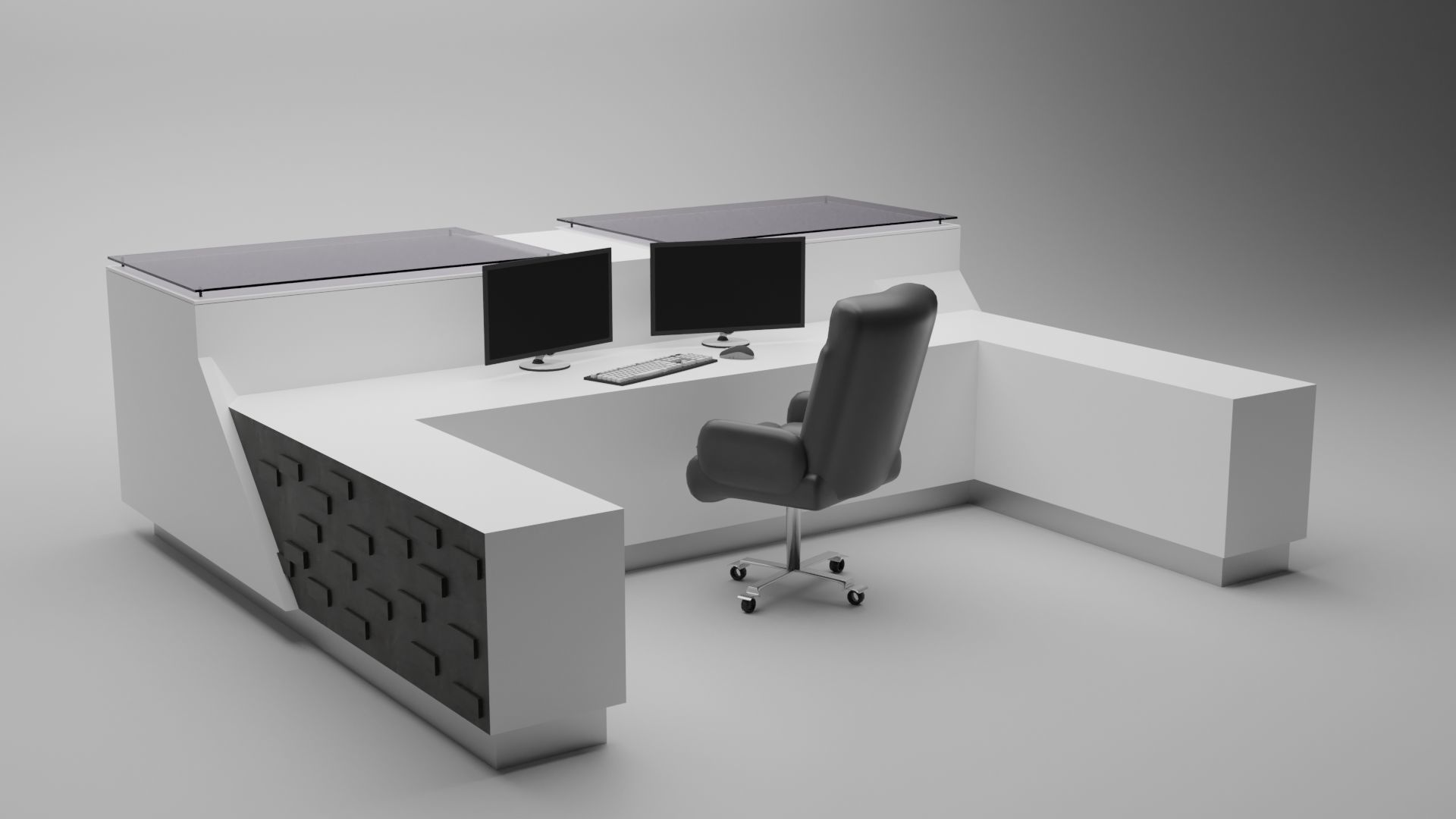 Reception Desk 3D model_2