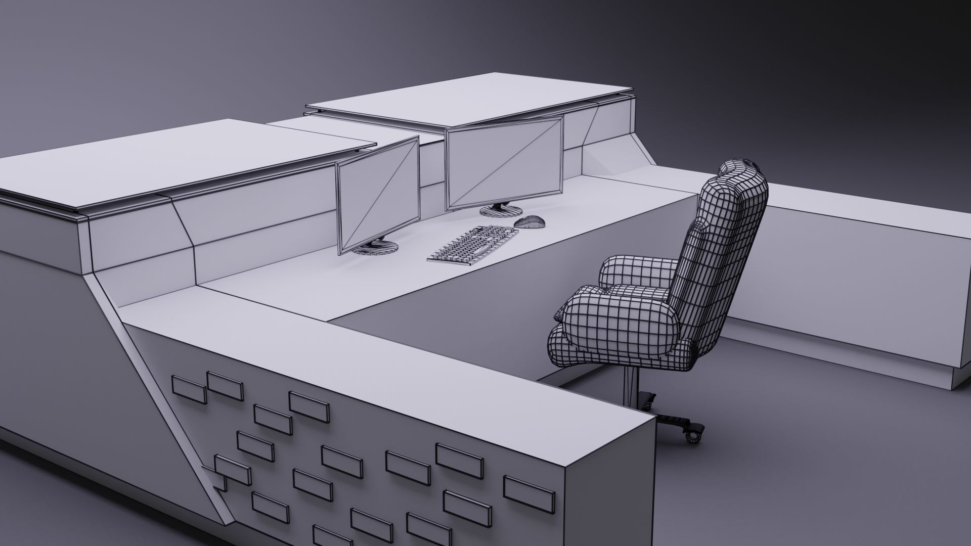 Reception Desk 3D model_5