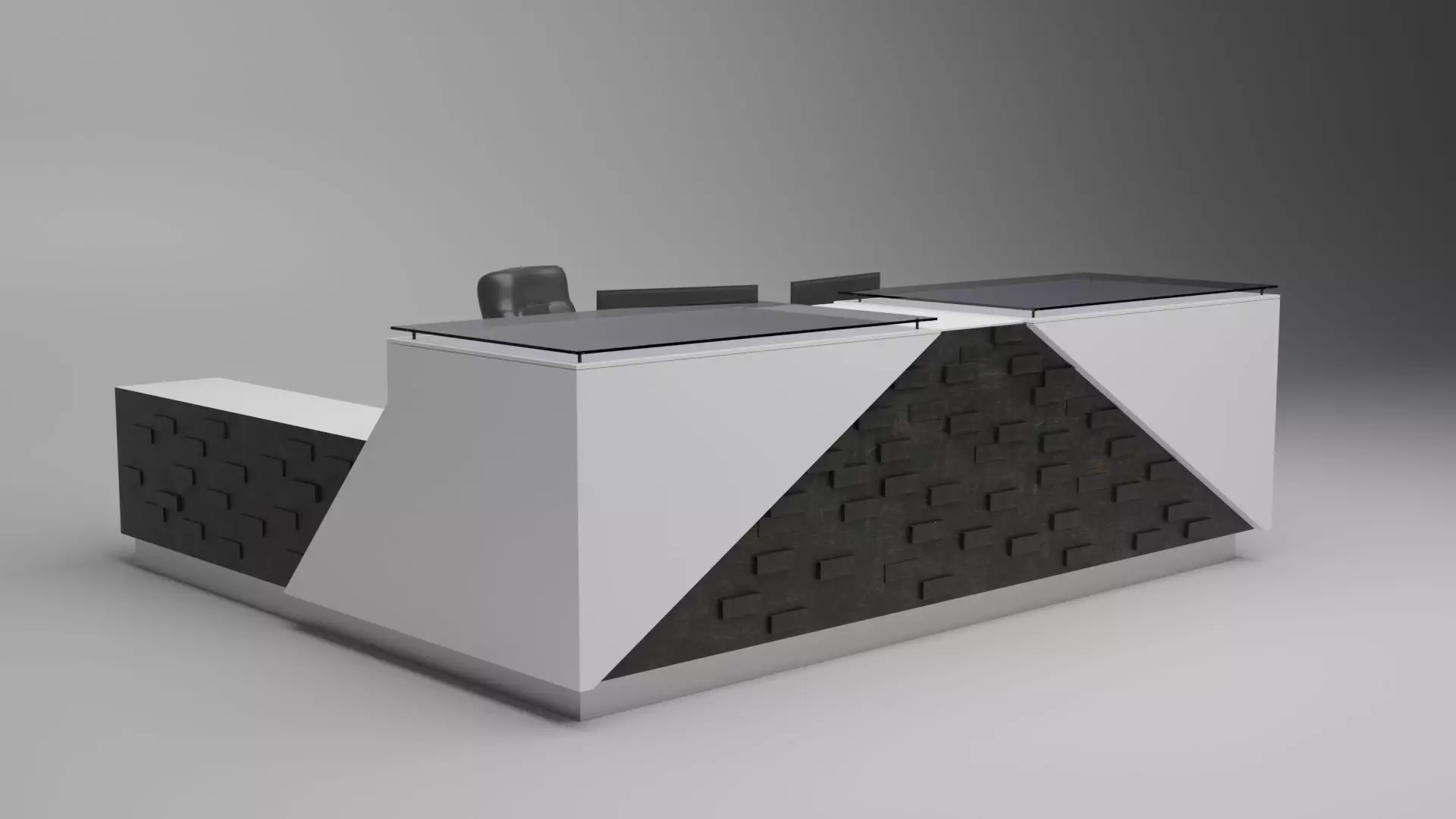 Reception Desk 3D model_0