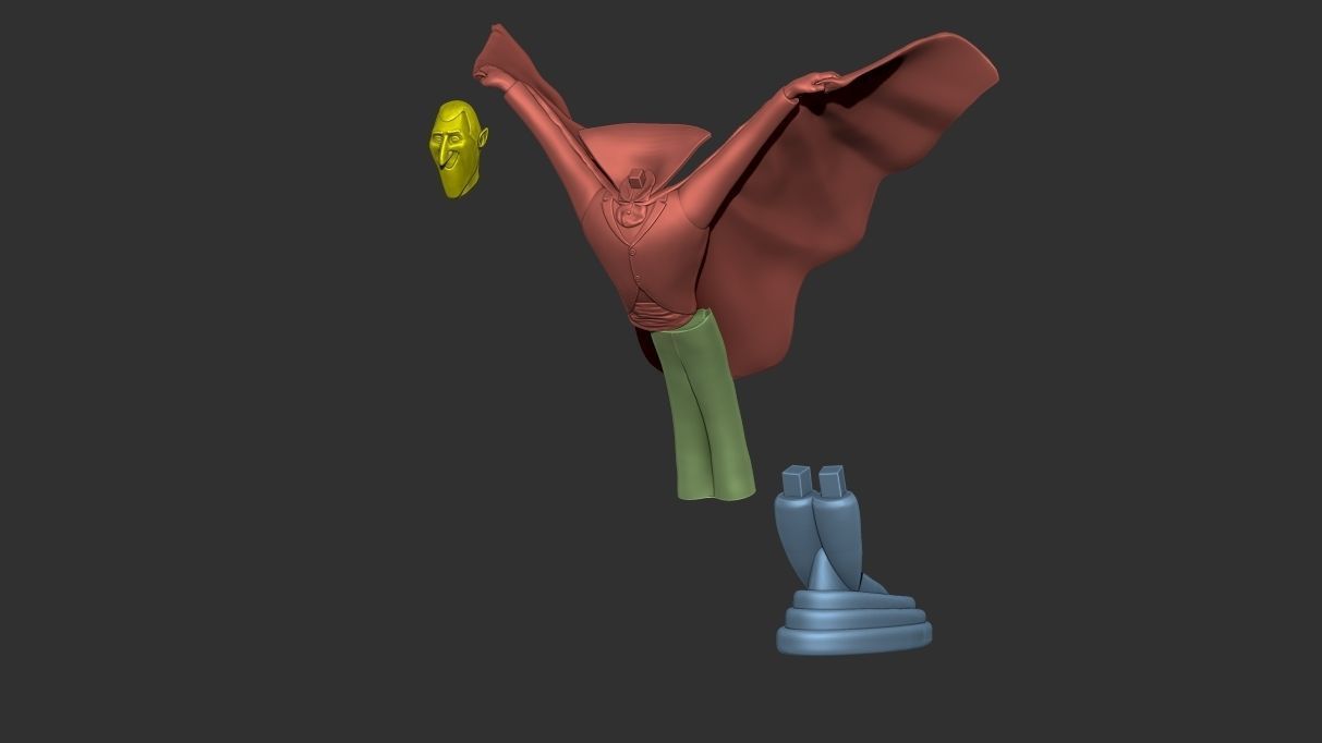Dracula statue of 3D print model_11
