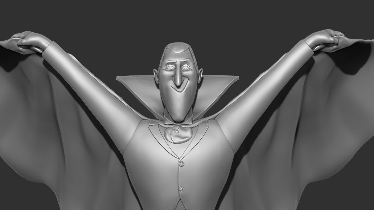 Dracula statue of 3D print model_4