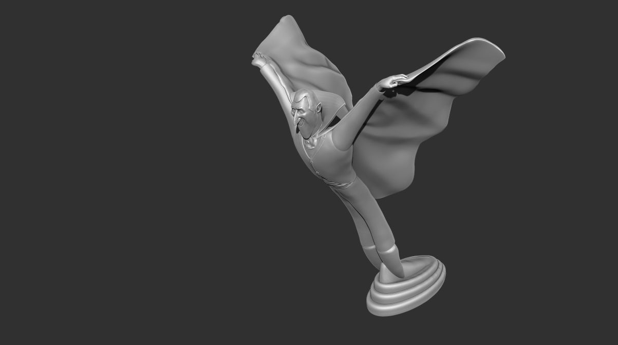 Dracula statue of 3D print model_8