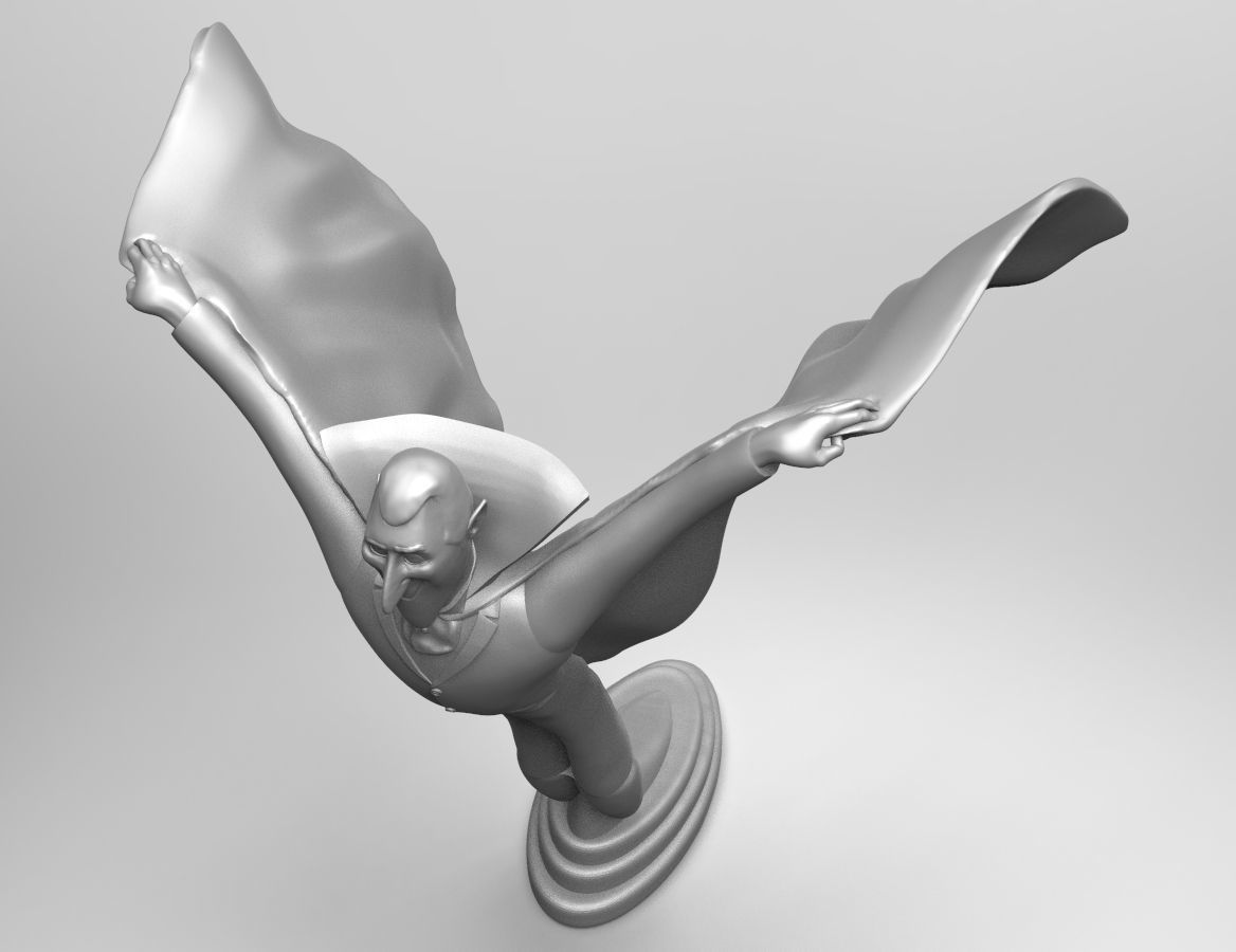 Dracula statue of 3D print model_2