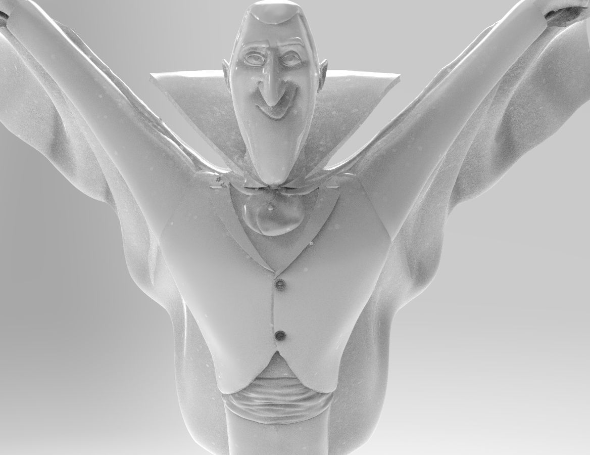 Dracula statue of 3D print model_1
