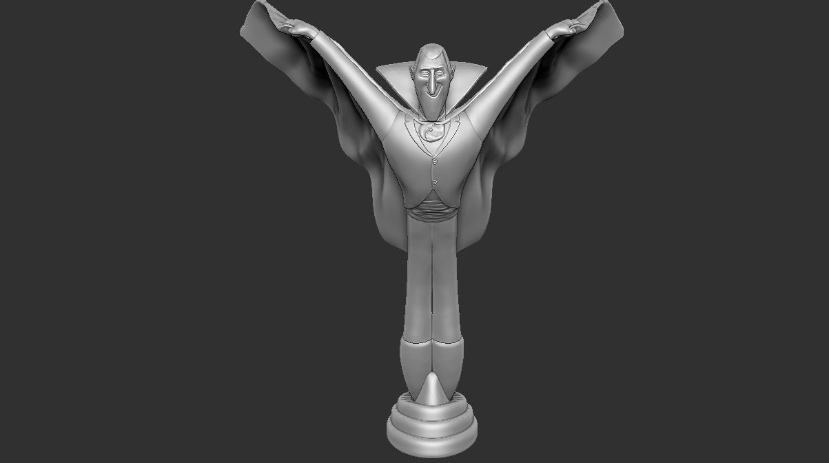 Dracula statue of 3D print model_5