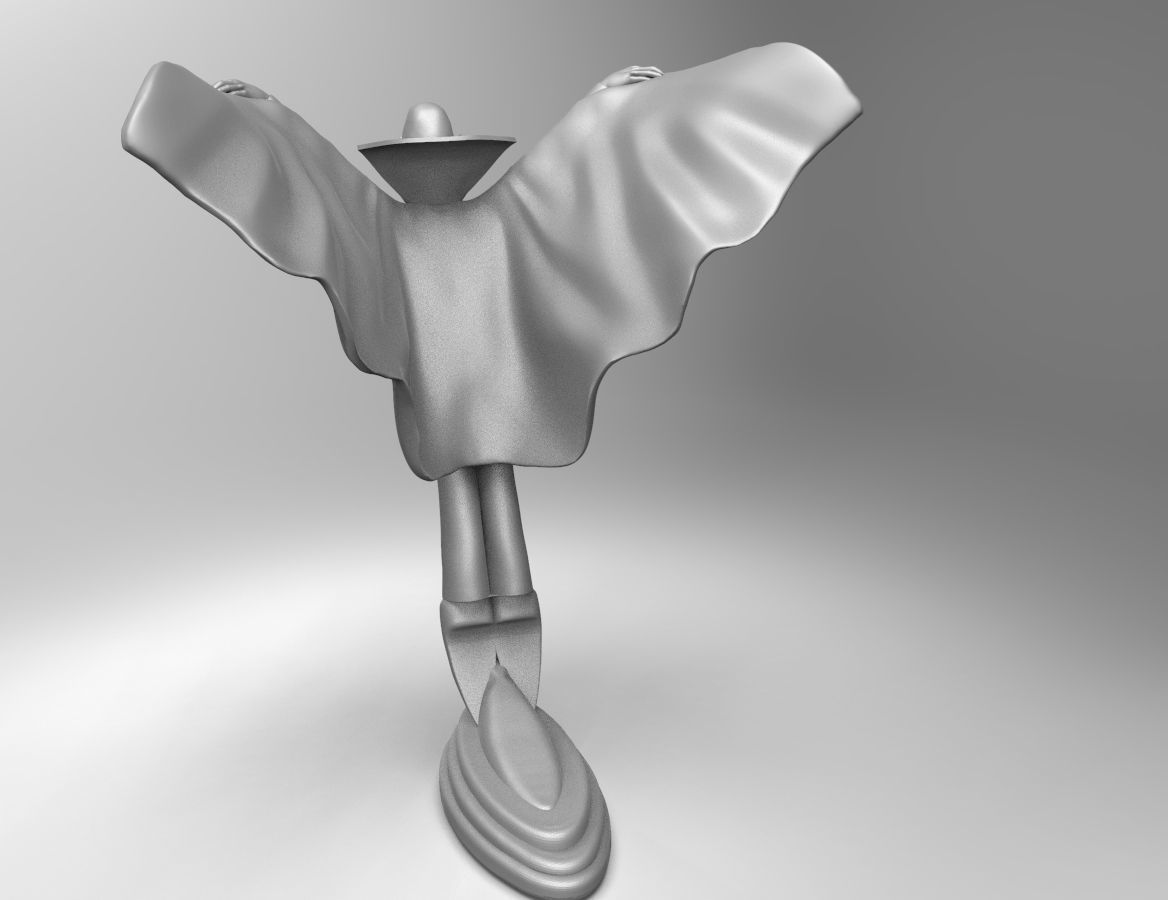 Dracula statue of 3D print model_3