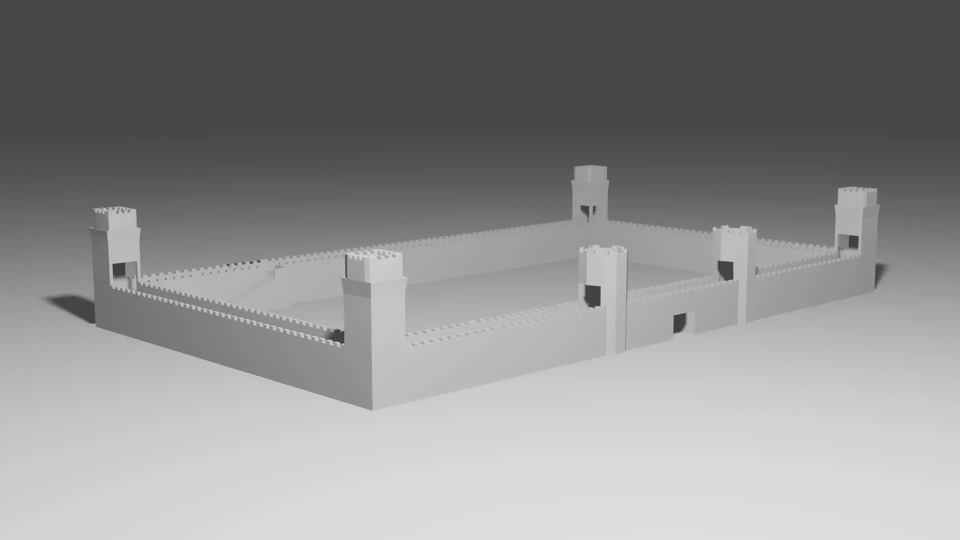 Medieval Fortress Builder Free low-poly 3D model_0