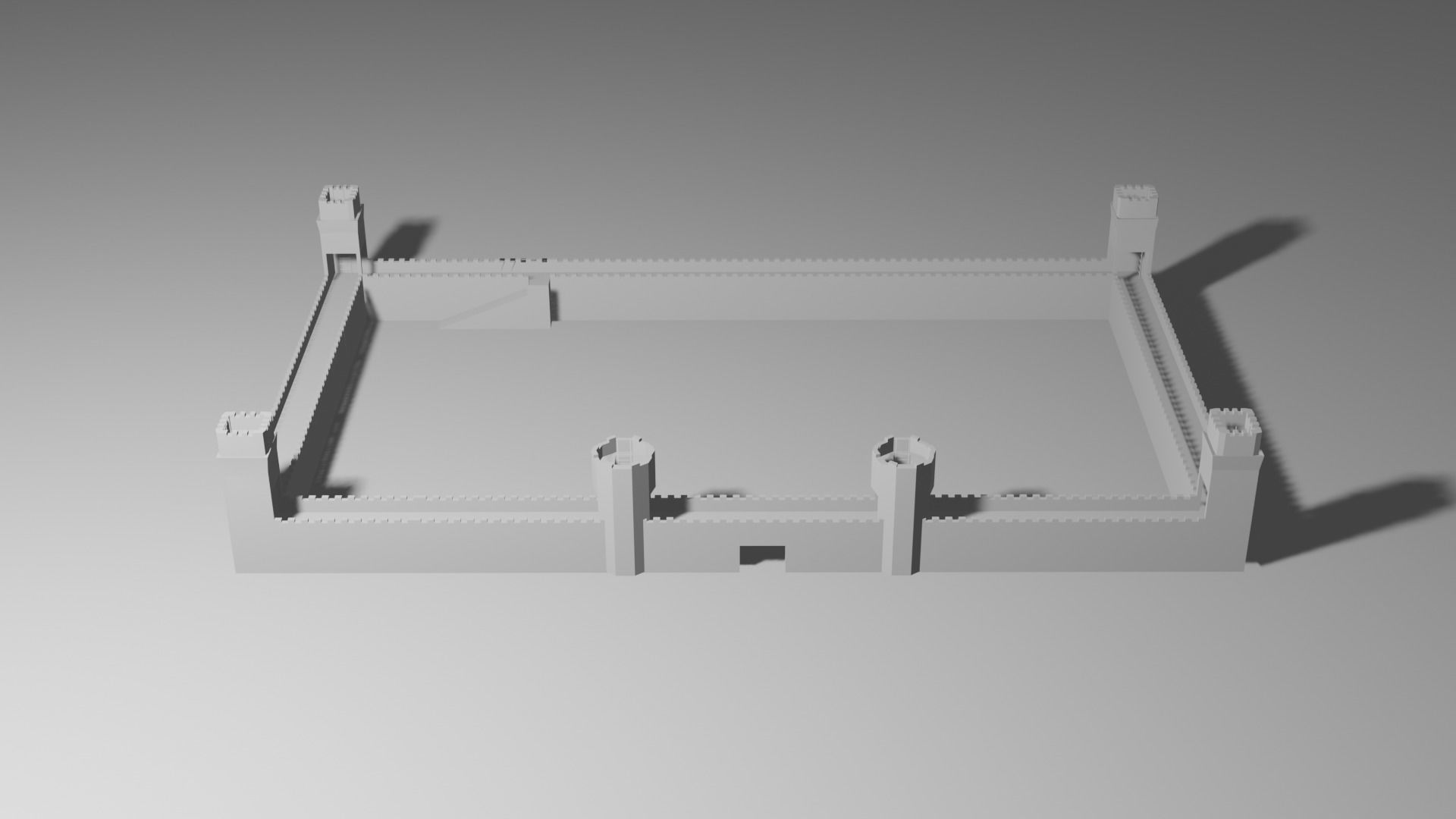 Medieval Fortress Builder Free low-poly 3D model_5