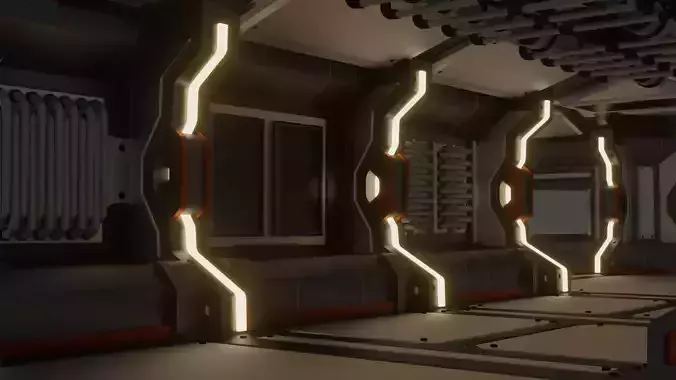 Modular Scifi Hallway