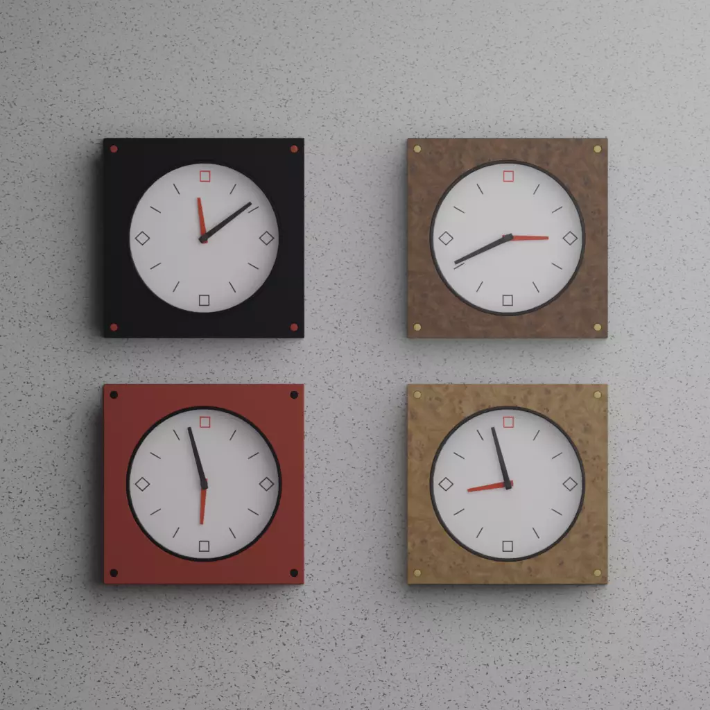 Realistic Wall Clock 3D model_0