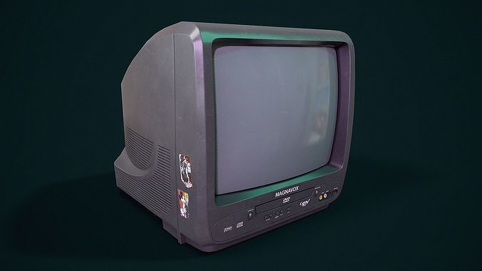 Retro TV Low-poly 3D model