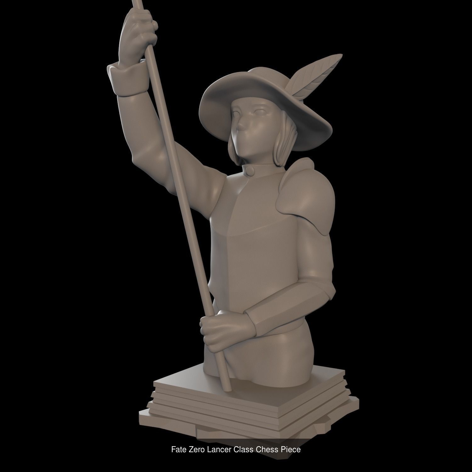 Complete Fate Zero Chess Set 3D Model Collection_22