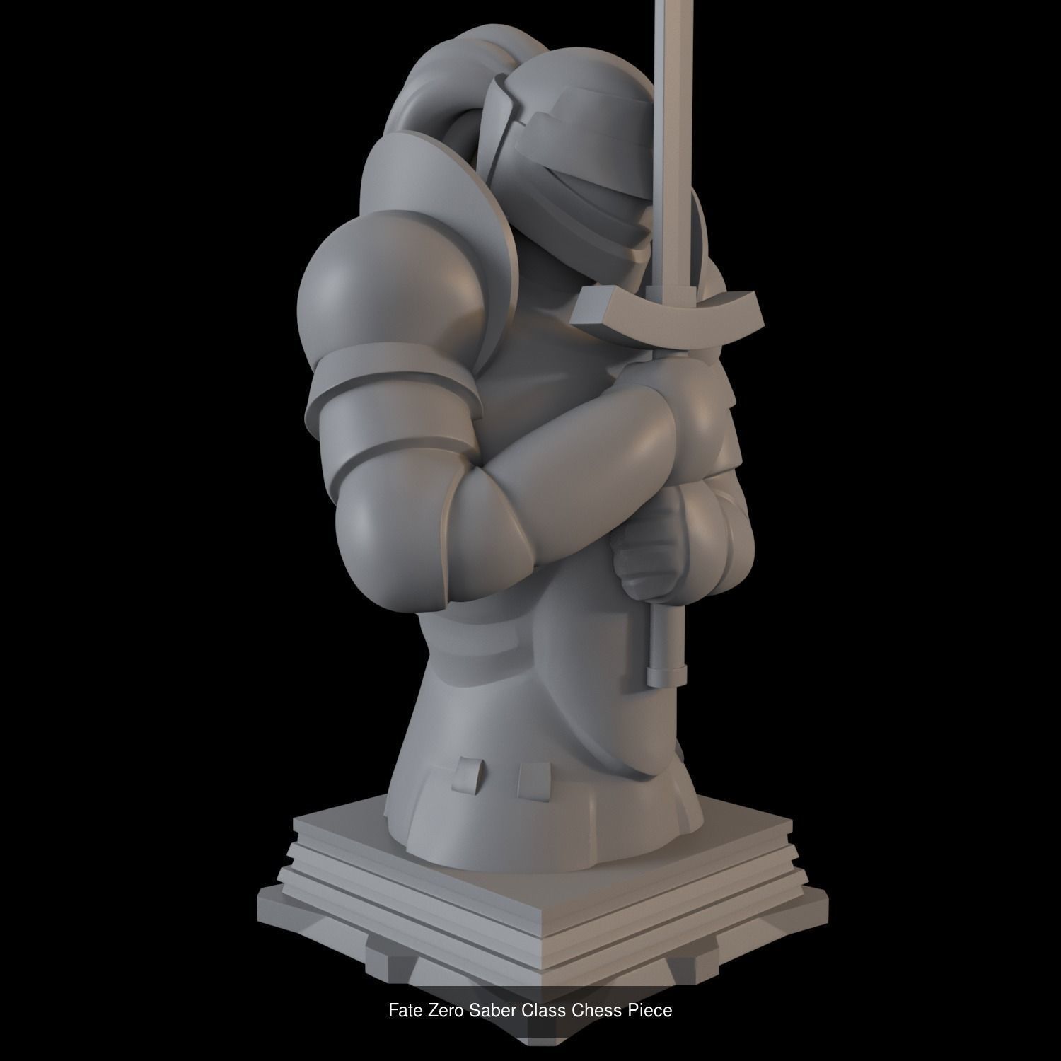 Complete Fate Zero Chess Set 3D Model Collection_21