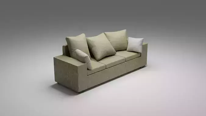 Fabric Upholstery Moss Plain Weave Sofa