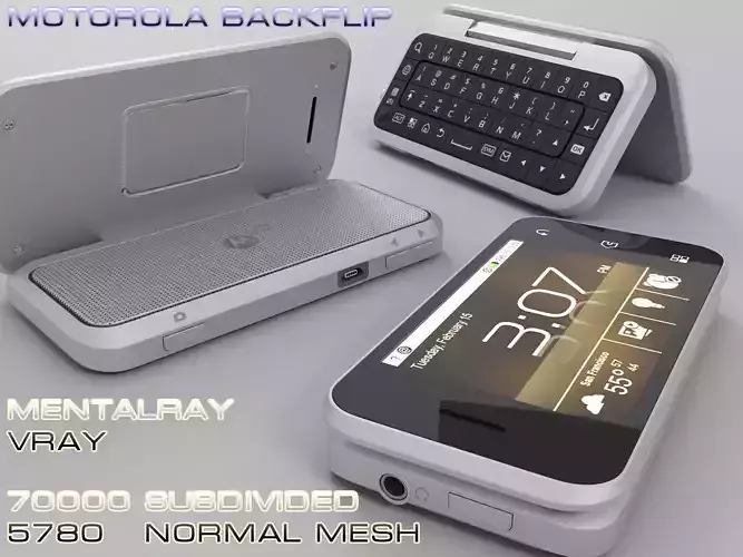 Motorola backflip 3D model