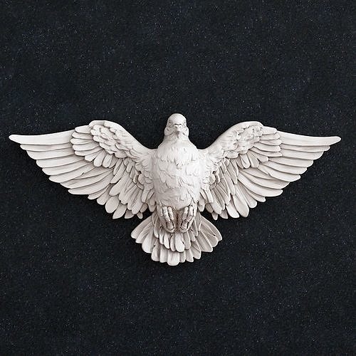 Jewelry pendant Bird Dove 3D print model