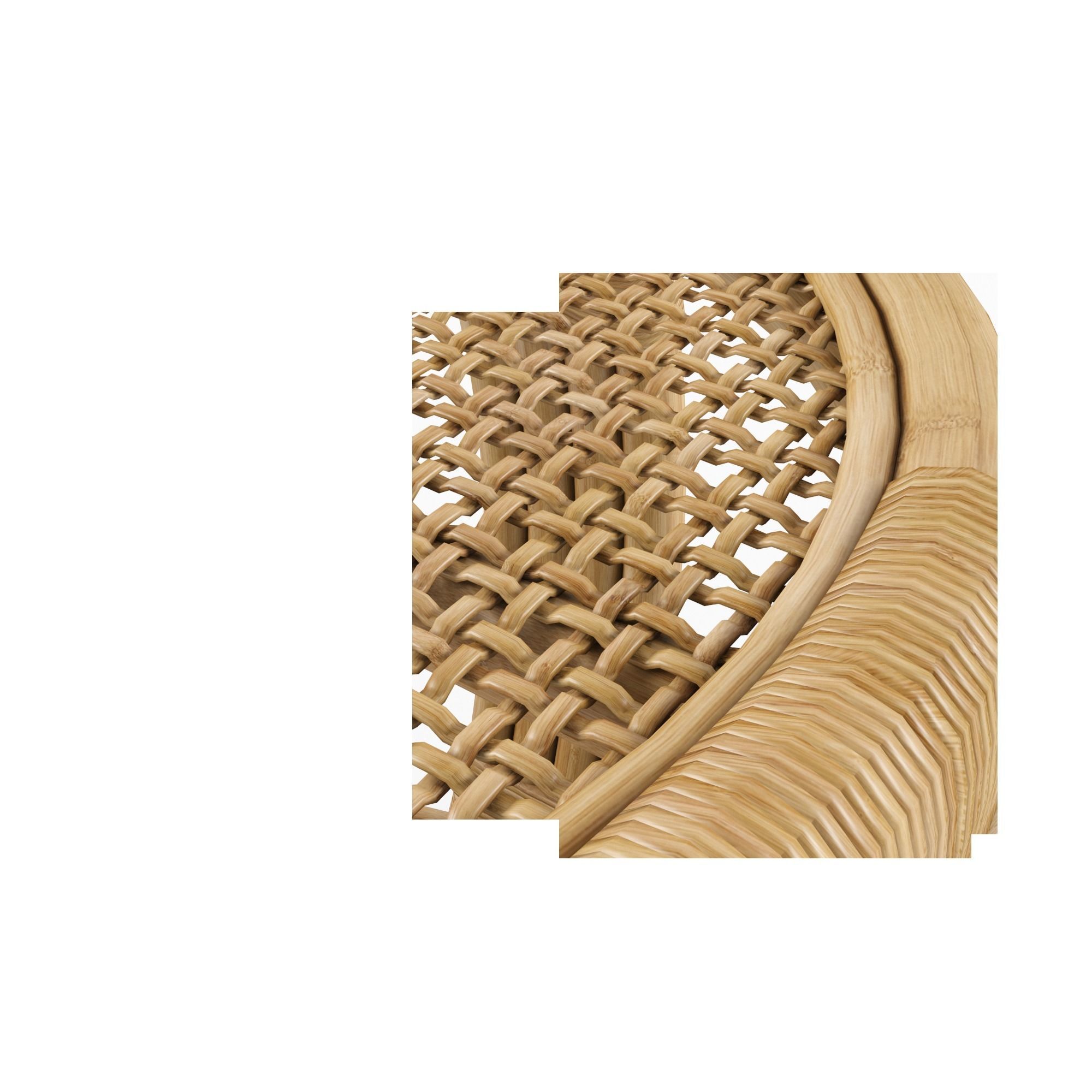 Montego Rattan Side Table 3D model_5