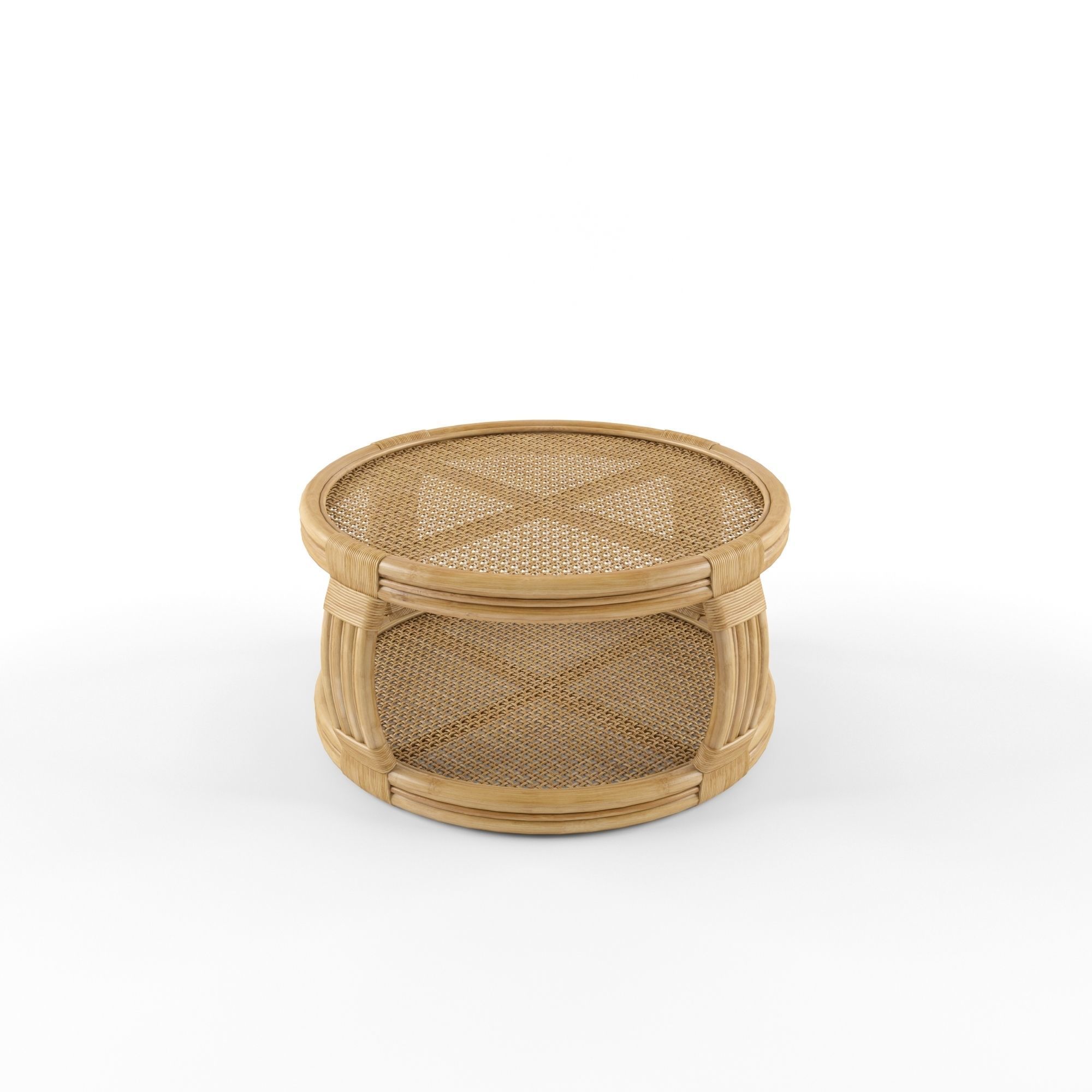 Montego Rattan Coffee Table 3D model_1