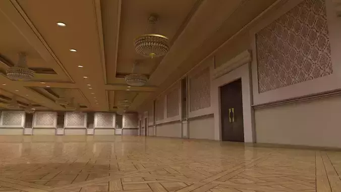 Hotel Ballroom 6 3D model