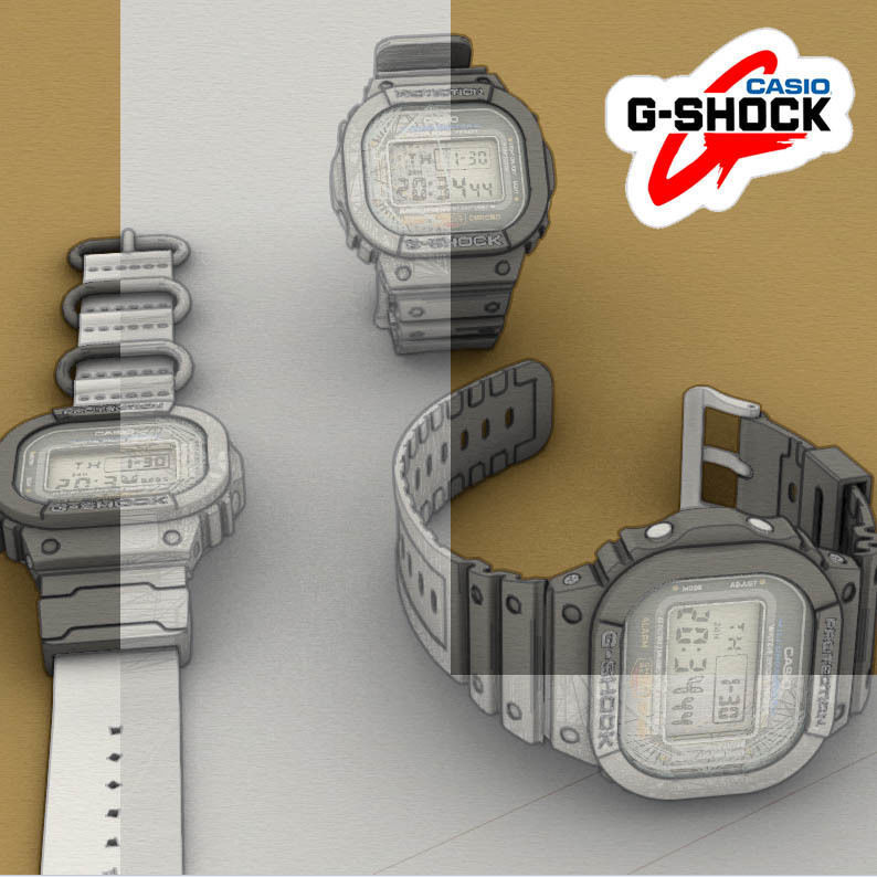 Casio G Shock DW 5600 Watch 3D model_19