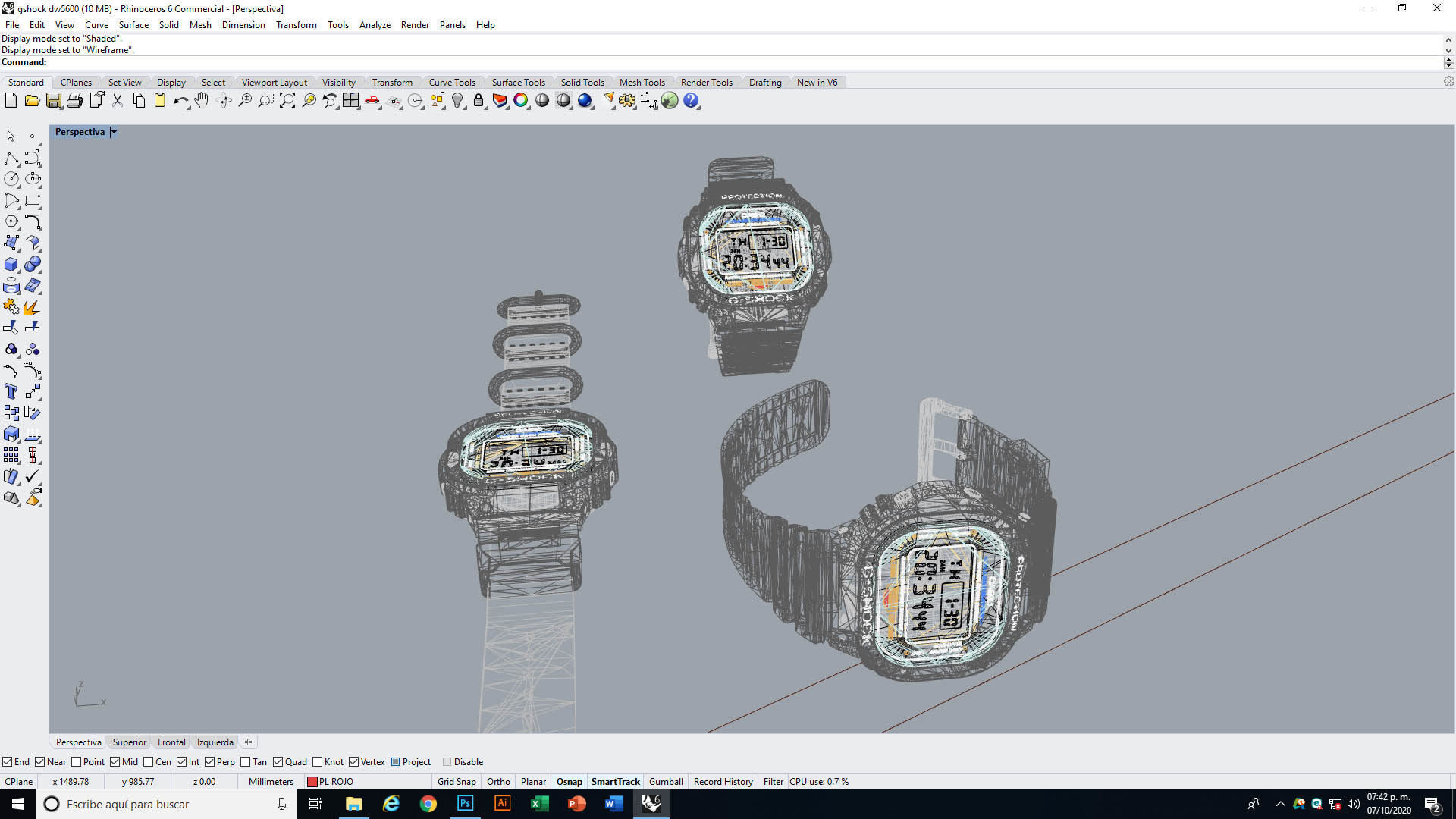 Casio G Shock DW 5600 Watch 3D model_11