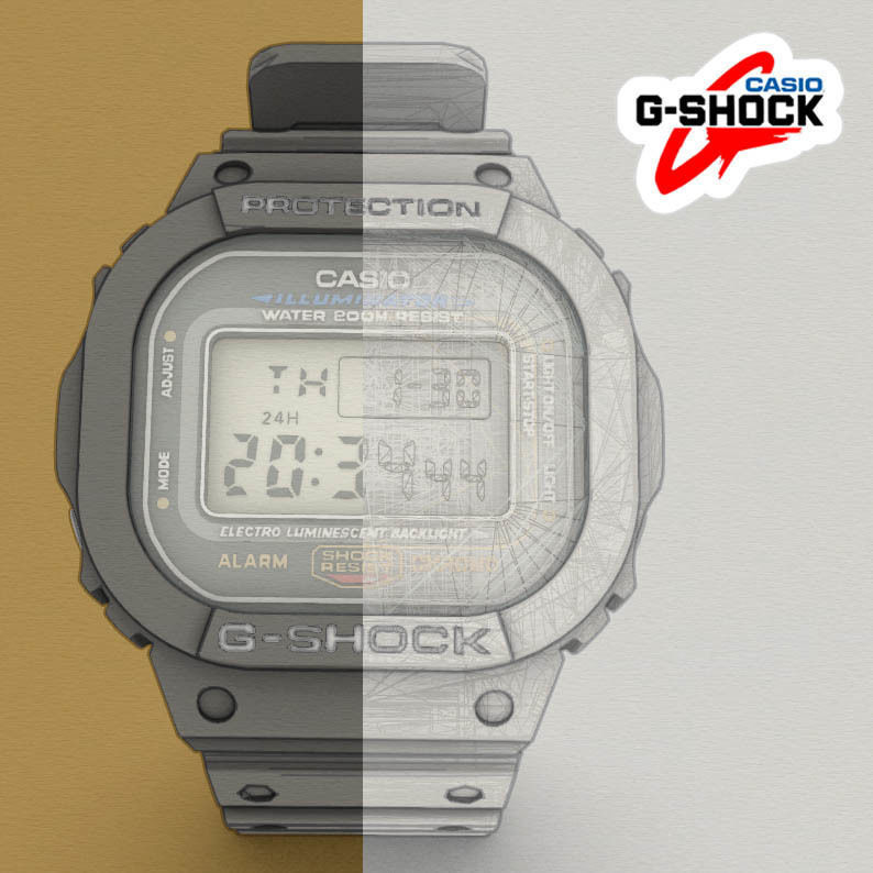 Casio G Shock DW 5600 Watch 3D model_17