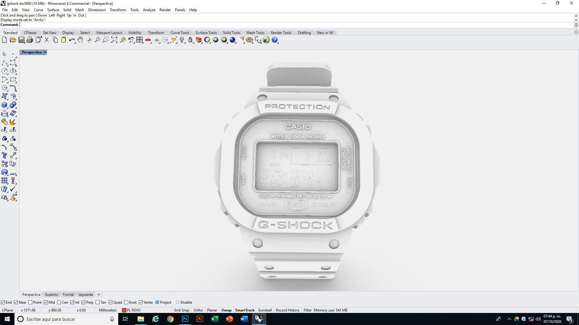 Casio G Shock DW 5600 Watch 3D model_14