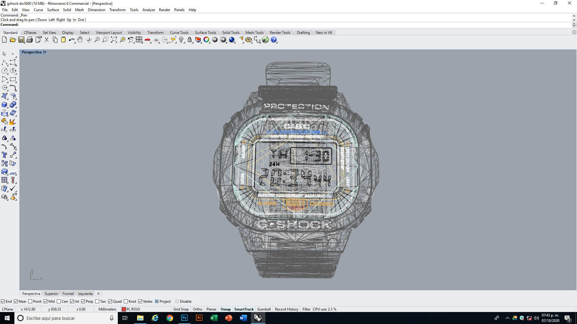 Casio G Shock DW 5600 Watch 3D model_13