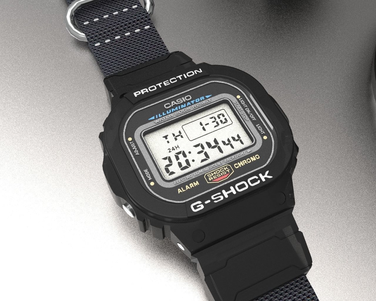 Casio G Shock DW 5600 Watch 3D model_4
