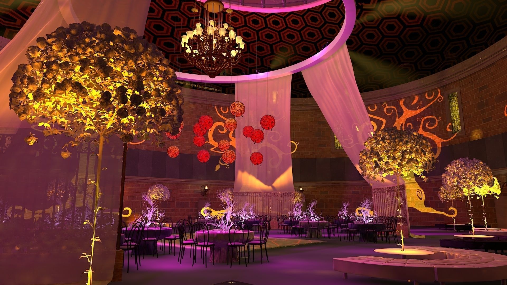 Gotham Hall 3D model_1