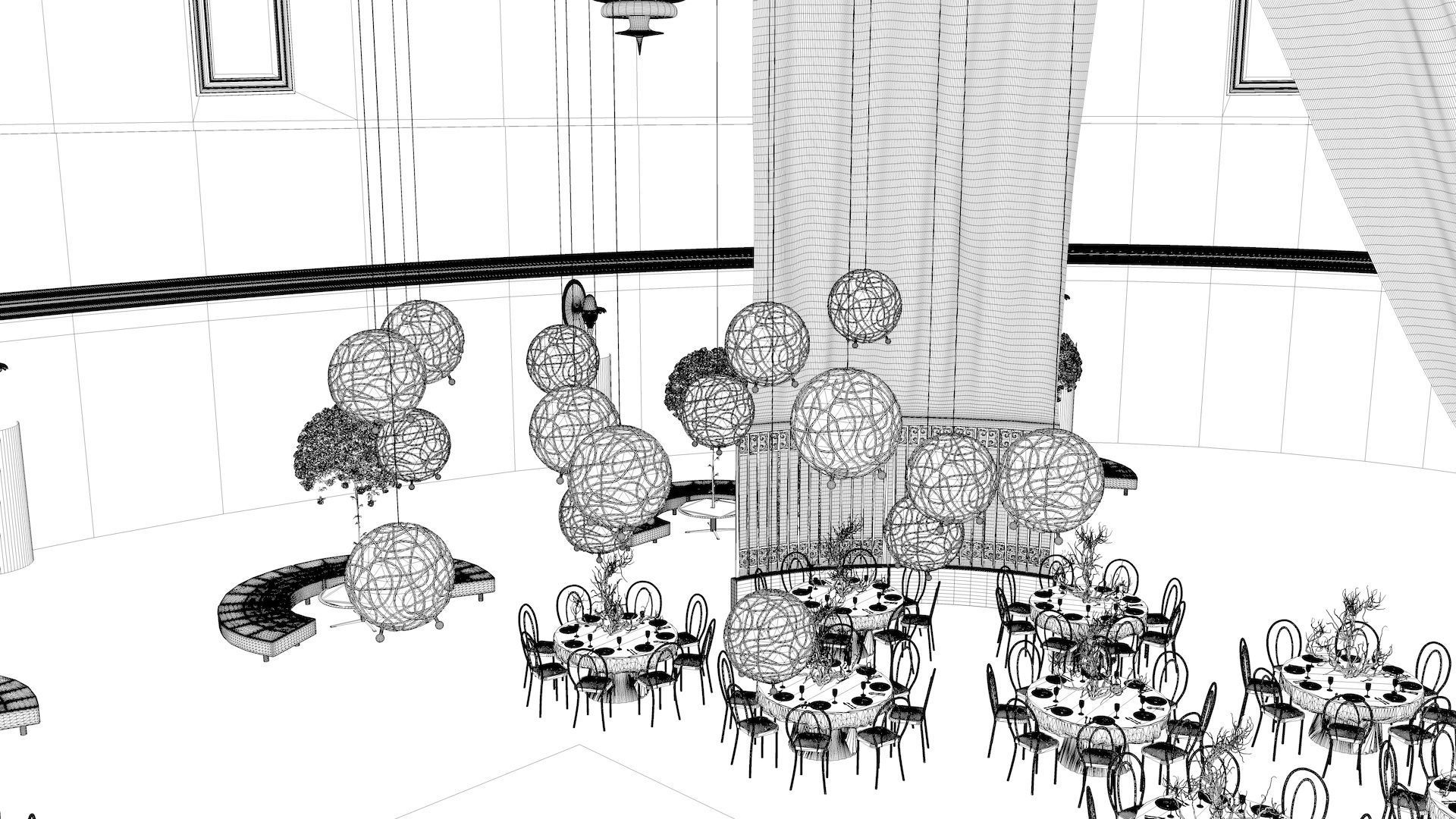 Gotham Hall 3D model_6