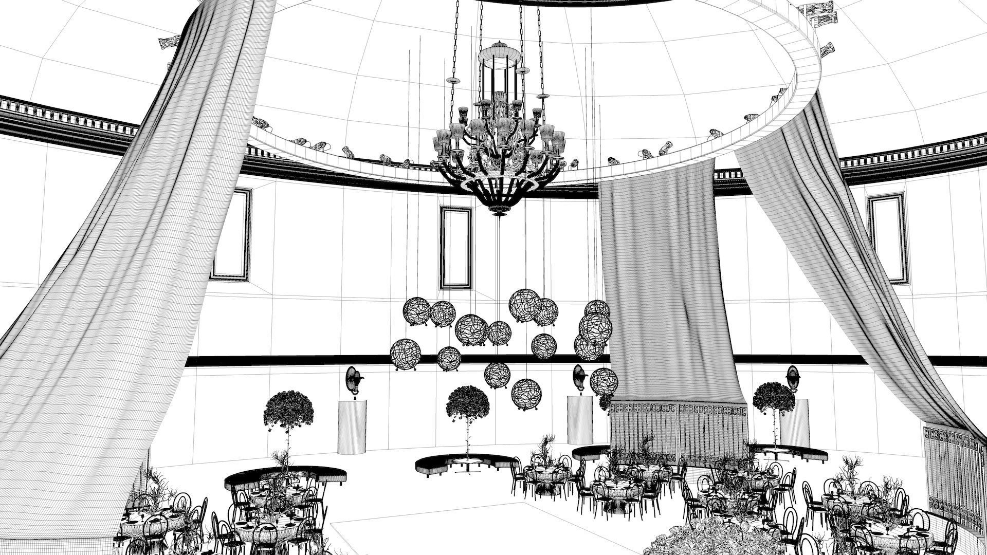 Gotham Hall 3D model_4