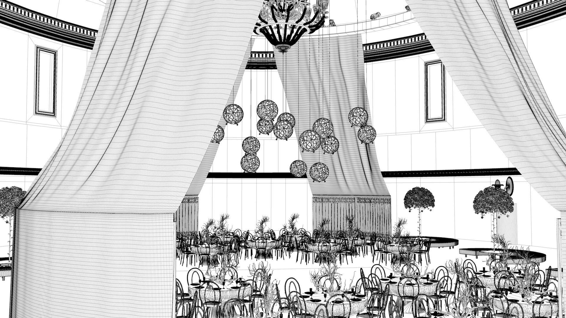 Gotham Hall 3D model_7